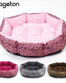 dogs_beds and living_7_leopard print Pet Cat and Dog Bed_7