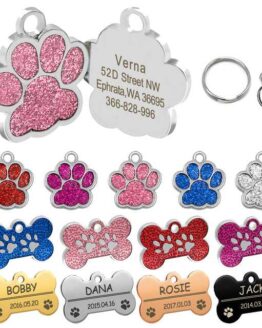 dogs_collars and leads_10_Personalized Dog Tags Engraved Cat Puppy Pet ID Name Collar Tag_14