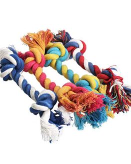 dogs_toys_2_Pet Dog Puppy Cotton Chew Knot Toy Durable Braided Bone Rope_2