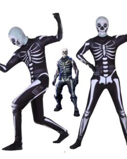 Purim_purim_child_28_Game Adult Kids FORTNITE Skull Trooper Cosplay Costume Jumpsuits 3D_3