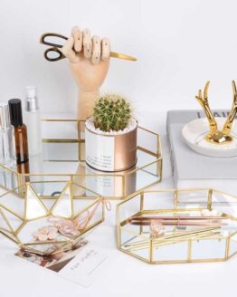 Home_Decorative accessories_33_ Nordic Style Glass Copper Geometry Storage Baskets Box_4