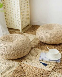 Home_Textile_33_Natural Straw Round Thicken Tatami Cushion Floor_1