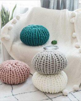 Home_Textile_35_Colorful Hand-knit Round Cushion_5