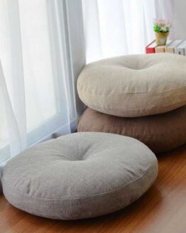 Home_Textile_37_Round Shape Cotton Linen Seat Cushion_7