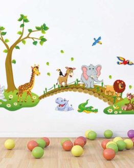 Home_wall papers and stickers_16_Cute Animal Girls Room Wall Sticker Jungle Forest Theme_1