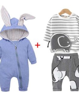 baby_baby clothes_20_Newborn Baby Boys Clothes Sets elephant and bunny_12