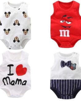 baby_baby clothes_21_Baby rompers Summer sleeveless Cotton cartoon printing_9
