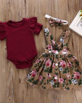 baby_baby clothes_4_Telotuny kid Casual Clothing Set 3Pcs Baby Toddler Girls Kids floral_1