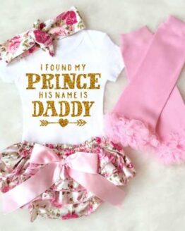 baby_baby clothes_50_Newborn Baby Girl 4Pcs Clothes i found my prince_1