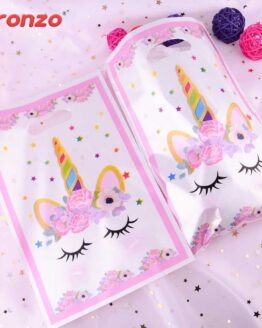 Party_Birthday and Party_60_ Unicorn Plastic Gift Bags Pink Candy Bag_1