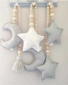 Baby_Furniture and design_50_Baby Decoration Pillow Nordic Moon Stars Wooden Beads Strings_1