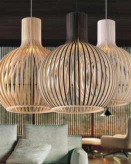 home_light_35_Modern Black Wood Birdcage bulb Pendant light_1