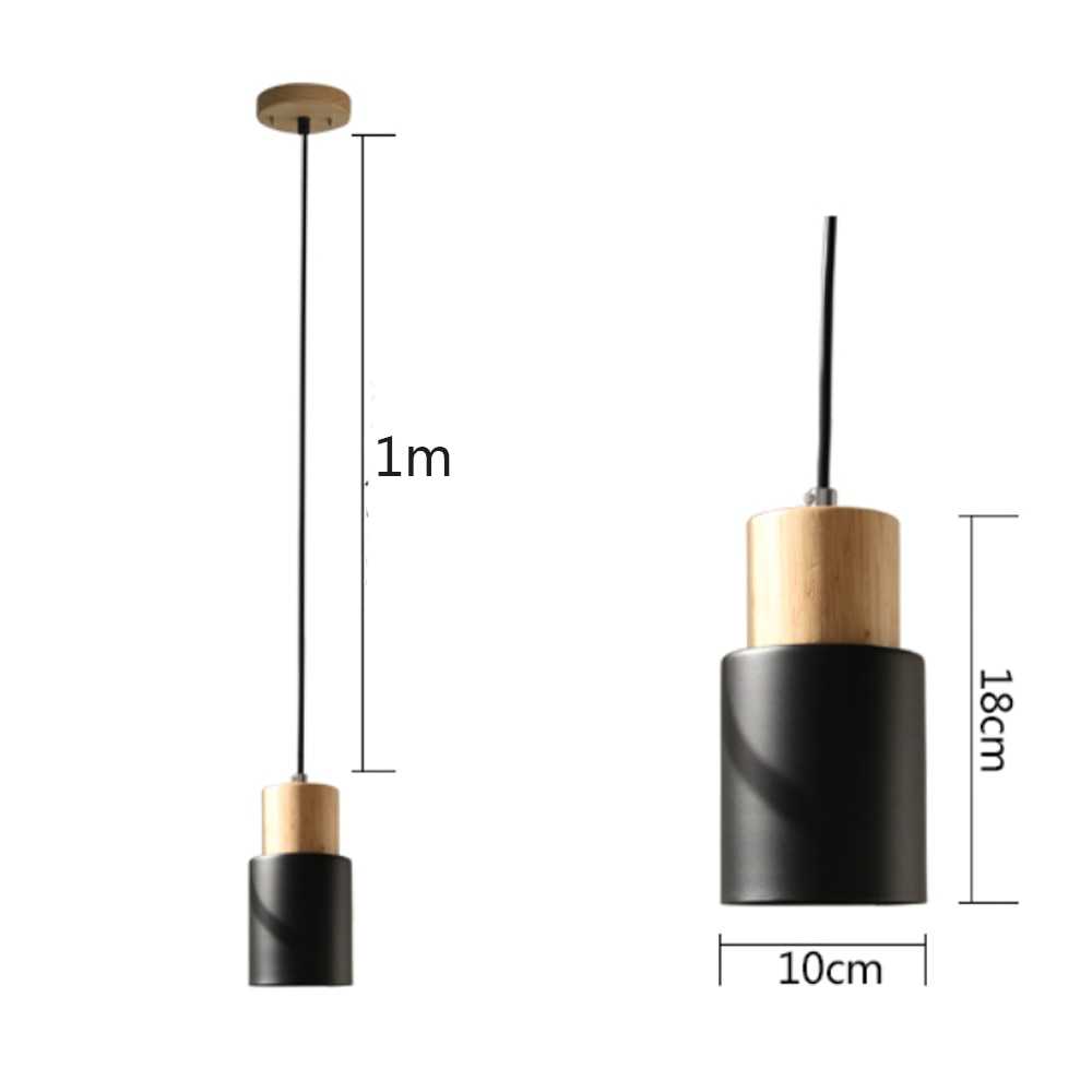 מנורת ספוט נופלת עץ וצבעי פסטל סגנון נורדי - Image 2