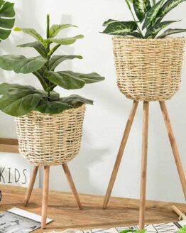 home_plants_20_Floor Vase Plant Stand Basket Rattan_1