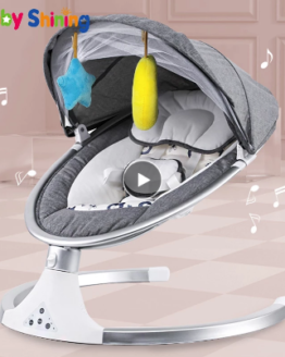 Baby Shining Smart Electric Baby Cradle Crib Rocking Chair Baby Bouncer Newborn Calm Chair Bluetooth with Belt Remote Control_1