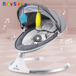 Baby Shining Smart Electric Baby Cradle Crib Rocking Chair Baby Bouncer Newborn Calm Chair Bluetooth with Belt Remote Control_1