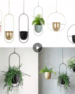 Type Metal Hanging Flower Pot Nordic Chain Hanging Planter Basket Flower Vase For Home Garden Balcony Decoration 2021 New10